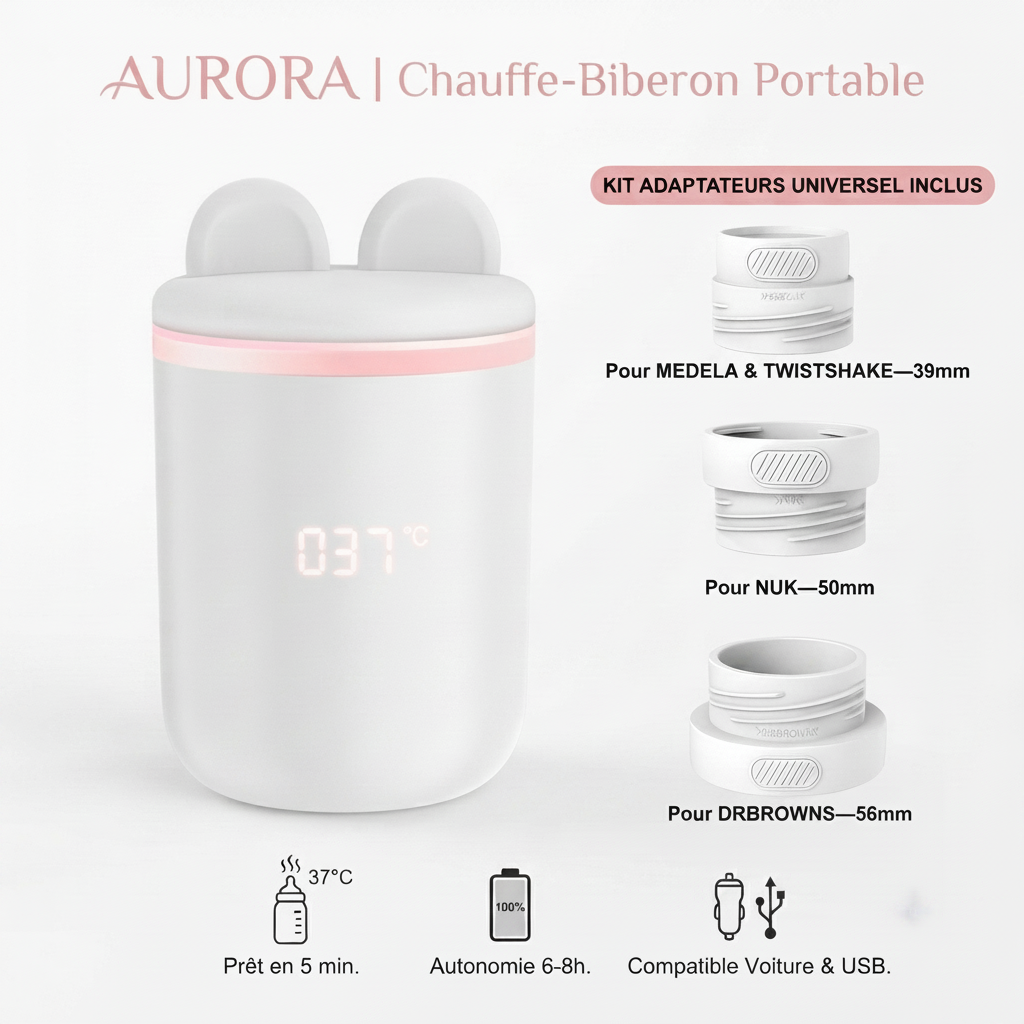 BornBL N1S — Chauffe-biberon portable de voyage